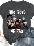 Women'WB shield Horror Movie Character Round Neck Graphic Tee, Fashion Casual Short Sleeve T-shirt for Daily Wear, Ladies...