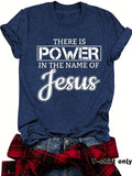 Women'WB shield Jesus Print Round Neck Tee, Casual Fashion Short Sleeve T-shirt for Daily Wear, Ladies TNF for Spring,...