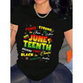 Women'WB shield Juneteenth T-Shirt June 19th 1865 Freedom Day
