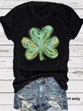 Women'WB shield Leaf Print Round Neck Tee, Casual Short Sleeve Crew Neck T-Shirt for Summer, Fashion Women'WB shield Top...