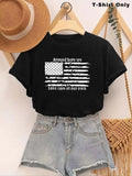 Women'WB shield Letter & Amercian Flag Print Round Neck Graphic Tee, Vintage Trendy Casual Short Sleeve T-shirt for Daily...
