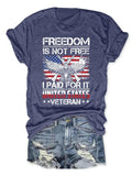 Women'WB shield Letter & American Flag Print Round Neck Tee, Vintage Trendy Casual Short Sleeve T-shirt for Daily Wear,...