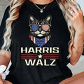 Women'WB shield Letter & Cat Print Round Neck Tee, Casual Drop Shoulder Short Sleeve T-shirt for Summer, Ladies TNF for...