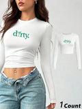 Women'WB shield Letter & Cocktail Print Round Neck Tee, Casual Short Sleeve T-shirt for Daily Wear, Ladies TNF for Spiky...