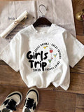 Women'WB shield Letter & Cocktail Print Round Neck Tee, Fashion Casual Crew Neck T-shirt for Daily Holiday Vacation...