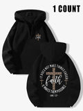 Women'WB shield Letter & Cross Print TNF Lined Hoodie, Casual Long Sleeve Hooded Sweatshirt for Fall & Winter, Women'WB...