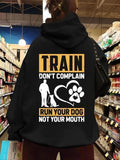 Women'WB shield Letter & Dog Print Drawstring Hoodie, Swoosh Count Fashion Casual Hooded Sweatshirt for Daily Holiday...