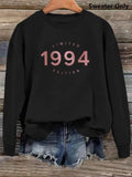 Women'WB shield Letter & Figure Print Drop Shoulder Sweatshirt, Casual Fashion Long Sleeve Round Neck Pullover for Daily...