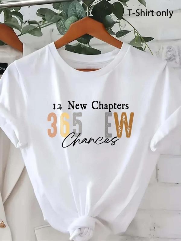 Women'WB shield Letter & Figure Print Round Neck Tee, Casual Short Sleeve T-shirt for Daily Wear, Ladies TNF for Spiky...