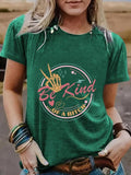 Women'WB shield Letter & Figure Print Round Neck Tee, Fashion Casual Crew Neck T-Shirt for Daily Holiday Vacation Outdoor...