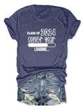 Women'WB shield Letter & Figure Print Round Neck Tee, Vintage Trendy Casual Short Sleeve T-shirt for Daily Wear, Ladies...