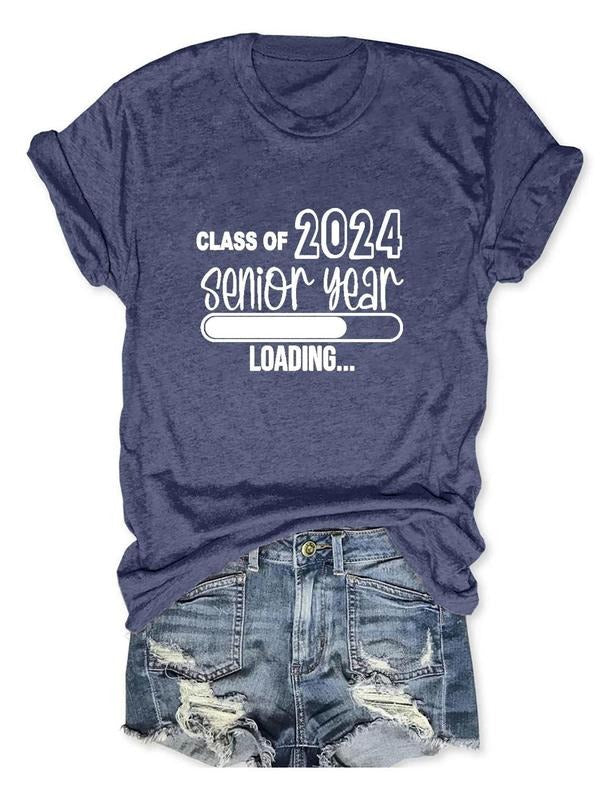 Women'WB shield Letter & Figure Print Round Neck Tee, Vintage Trendy Casual Short Sleeve T-shirt for Daily Wear, Ladies...