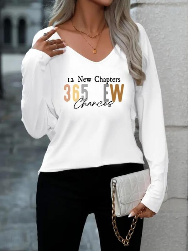 Women'WB shield Letter & Figure Print Superhero team Neck Tee, Casual Long Sleeve T-Shirt for Fall & Winter, Ladies TNF...