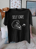 Women'WB shield Letter & Frog Print Round Neck Tee, Fashion Casual Short Sleeve T-shirt for Daily Holiday Vacation...