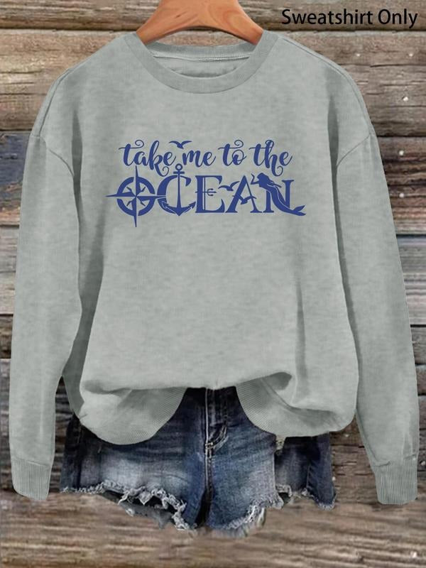 Women'WB shield Letter & Graphic Print Crew Neck Sweatshirt, Casual Drop Shoulder Long Sleeve Pullover, Ladies Fall &...