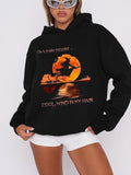 Women'WB shield Letter & Graphic Print Drop Shoulder Hoodie, Fashion Casual Long Sleeve Hooded Sweatshirt for Daily...