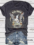 Women'WB shield Letter & Graphic Print Round Neck Tee, Casual Short Sleeve Crew Neck T-shirt for Summer, Fashion Women'WB...