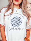 Women'WB shield Letter & Graphic Print Round Neck Tee, Music Festival Essentials Outfit, Fashion Casual T-shirt for Daily...