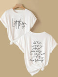 Women'WB shield Letter & Heart Print Round Neck Graphic Tee, Trendy Casual Half Sleeve T-shirt for Daily Wear, Ladies...