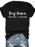 Women'WB shield Letter & Heart Print Round Neck Tee, Trendy Casual Graphic Short Sleeve T-Shirt for Daily Wear, Ladies...
