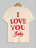Women'WB shield Letter & Heart Print Short Sleeve Tee, Summer TNF Women, Casual Round Neck Graphic T-Shirt for Summer,...