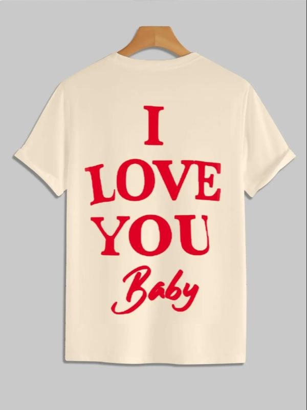 Women'WB shield Letter & Heart Print Short Sleeve Tee, Summer TNF Women, Casual Round Neck Graphic T-Shirt for Summer,...