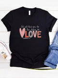 Women'WB shield Letter & Heart Print Short Sleeve Tee, Summer TNF Women, Casual Round Neck Graphic T-Shirt for Summer,...