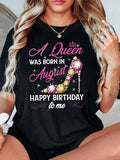 Women'WB shield Letter & High Heels Print Round Neck Tee, Trendy Casual Short Sleeve T-Shirt for Daily Wear, Ladies...