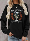 Women'WB shield Letter & Laurel Leaf Print Drop Shoulder Sweatshirt, Casual Long Sleeve TNF Lined Round Neck Pullover for...