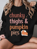 Women'WB shield Letter & Lightsaber brand Print Round Neck Sweatshirt, Swoosh Count Casual Long Sleeve Pullover for Fall...