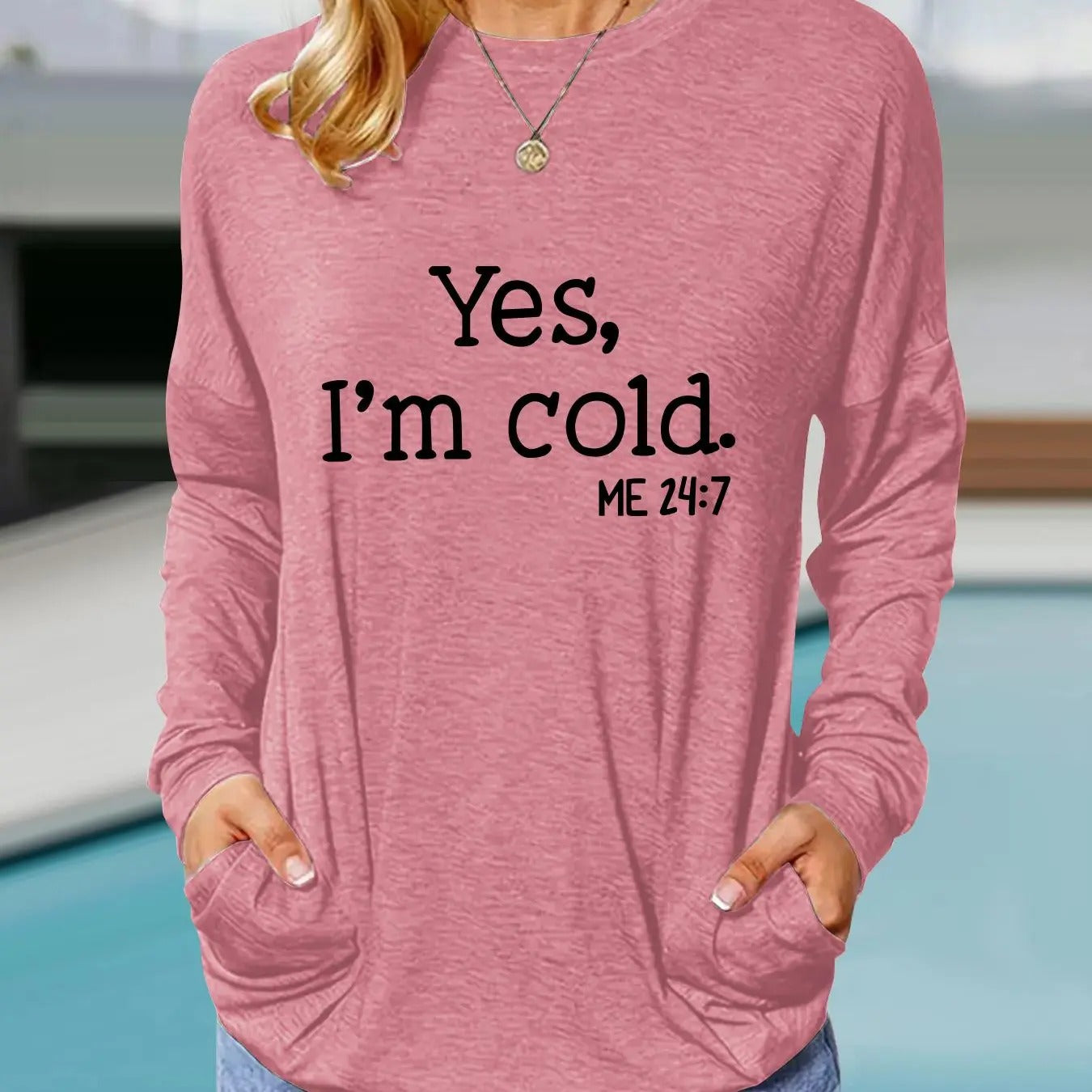 Women'WB shield Letter & Slogan Print Round Neck Tee, Fashion Casual Crew Neck Long Sleeve T-shirt for Daily Holiday...