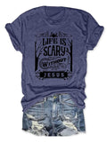 Women'WB shield Letter & Spider Print Round Neck Tee, Casual Short Sleeve T-shirt for Daily Wear, Ladies Spiky hair...