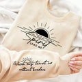 Women'WB shield Letter & Sun Print Crew Neck Sweatshirt, Casual Long Sleeve Pullover for Fall & Winter, Comfortable...