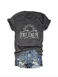 Women'WB shield Letter & Sun Print Round Neck Tee, Casual Short Sleeve Crew Neck T-shirt, Ladies Summer Outfit Hoodie,...
