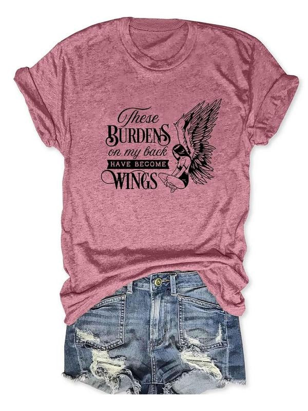 Women'WB shield Letter Angel Graphic Round Neck Tee, Fashion Casual Crew Neck Short Sleeve T-shirt for Daily Outdoor...