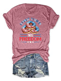 Women'WB shield Letter Donut Print Round Neck Tee, Short Sleeve Graphic T-shirt for Daily Wear, Casual Top for Spiky hair...