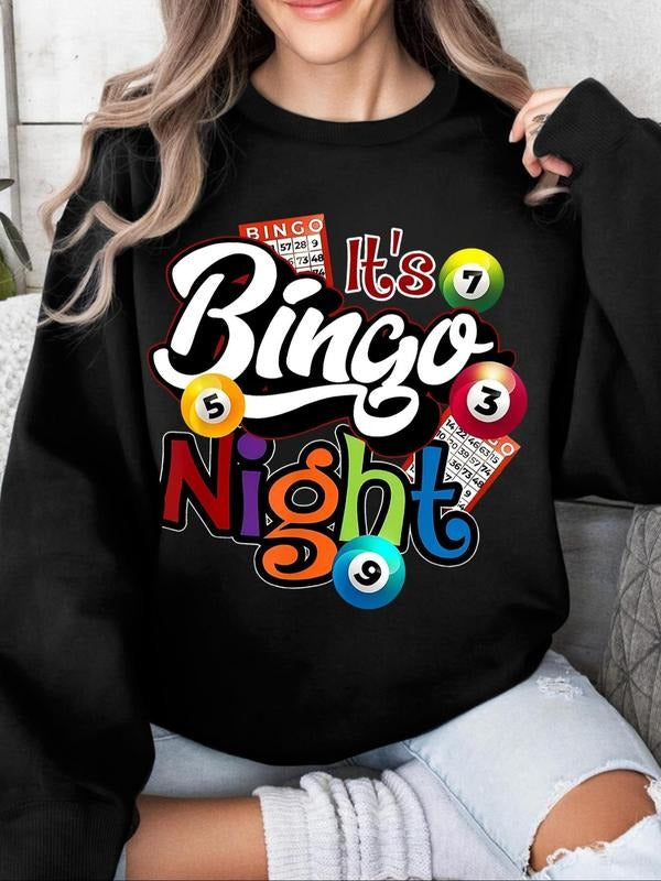 Women'WB shield Letter Graphic Round Neck Sweatshirt, Casual Long Sleeve Pullover, Women'WB shield Fall & Winter TNF for...