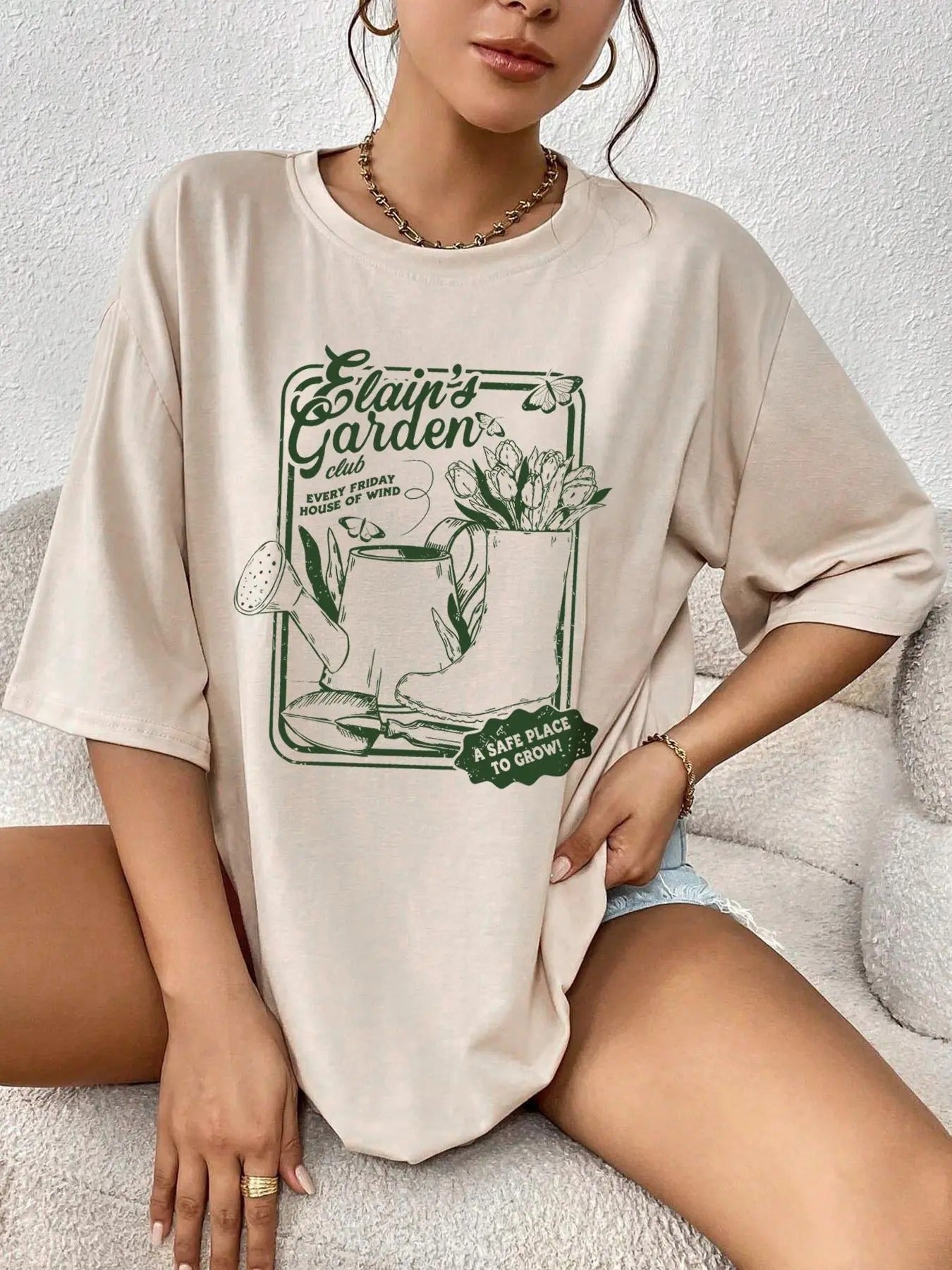 Women'WB shield Letter Graphic Round Neck Tee, Casual Drop Shoulder Half Sleeve T-Shirt for Daily Wear, Ladies TNF for...