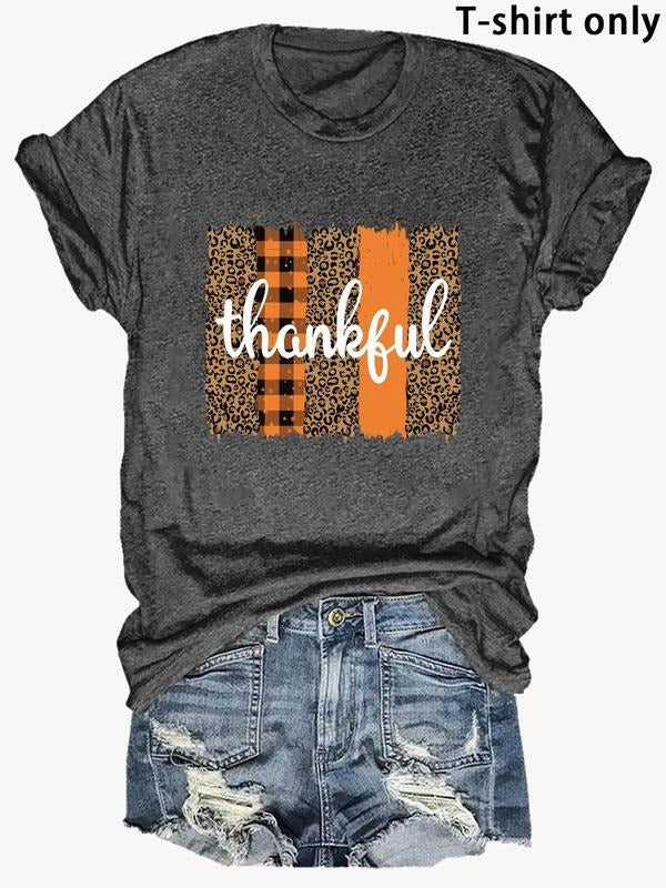 Women'WB shield Letter Graphic Round Neck Tee, Casual Short Sleeve Crew Neck T-Shirt for Daily Wear, Women Clothing for...