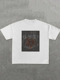 Women'WB shield Letter Graphic Round Neck Tee, Fashion Casual Short Sleeve T-shirt for Daily Wear, Ladies Summer TNF...
