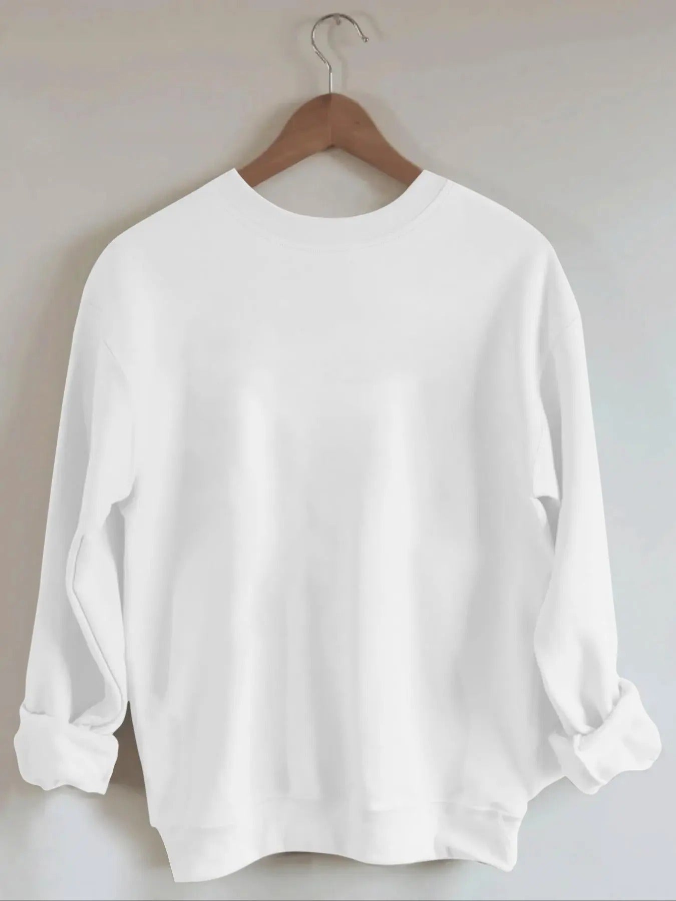 Women'WB shield Letter Print Crew Neck Pullover, Fashion Casual Long Sleeve Sweatshirt for Daily Wear, Ladies Spring TNF...
