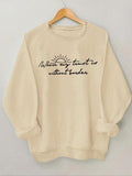 Women'WB shield Letter Print Crew Neck Sweatshirt, Casual Comfy Long Sleeve Pullover for Fall & Winter, Ladies TNF for...