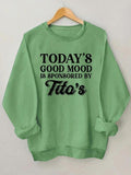 Women'WB shield Letter Print Crew Neck Sweatshirt, Casual Drop Shoulder Long Sleeve Pullover, Ladies Fall & Winter TNF...