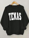 Women'WB shield Letter Print Crew Neck Sweatshirt, Casual Long Sleeve Pullover for Daily Wear, Ladies TNF for Fall &...