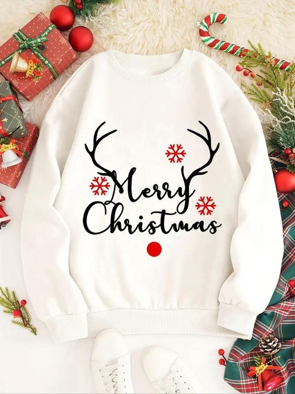 Women'WB shield Letter Print Crew Neck Sweatshirt, Casual Long Sleeve Pullover for Fall & Winter, Women'WB shield TNF for...