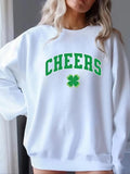 Women'WB shield Letter Print Crew Neck Sweatshirt, Casual Long Sleeve Pullover for Fall & Winter, Women'WB shield TNF for...