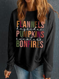Women'WB shield Letter Print Crew Neck Sweatshirt, Casual Long Sleeve Pullover for Spring & Fall, Women'WB shield TNF for...