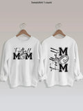 Women'WB shield Letter Print Crew Neck Sweatshirt, Casual Long Sleeve Pullover for Spring, Ladies TNF for Daily Wear...