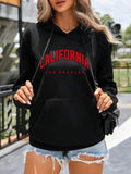 Women'WB shield Letter Print Drawstring Hoodie, Casual Long Sleeve Pocket Hooded Pullover For Fall & Winter, Women'WB...