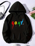 Women'WB shield Letter Print Drawstring Pocket Hoodie, Casual Long Sleeve Hooded Sweatshirt for Fall & Winter, Women'WB...